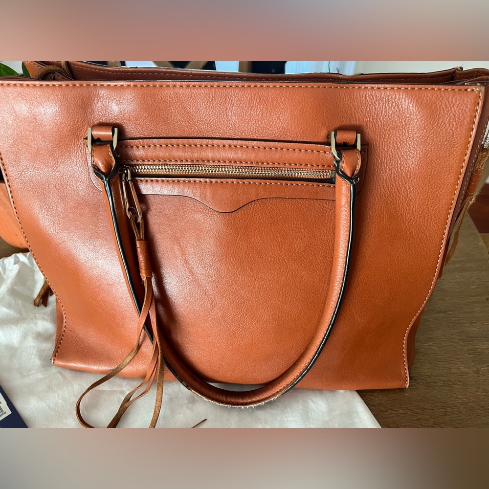 Rebecca Minkoff Regan Leather Tote in Almond